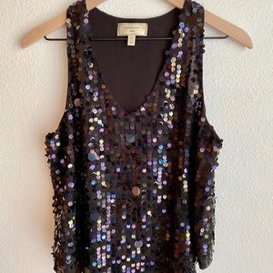 Anthropology Sequins Tank